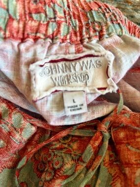 Johnny Was Workshop Ramie Top Size Large